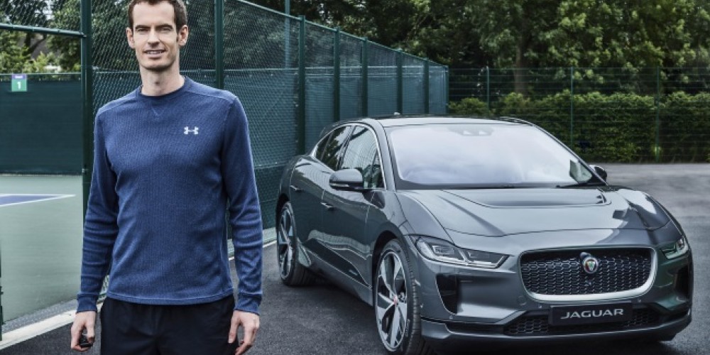 Andy Murray se vuelve el&eacute;ctrico con Jaguar I-PACE