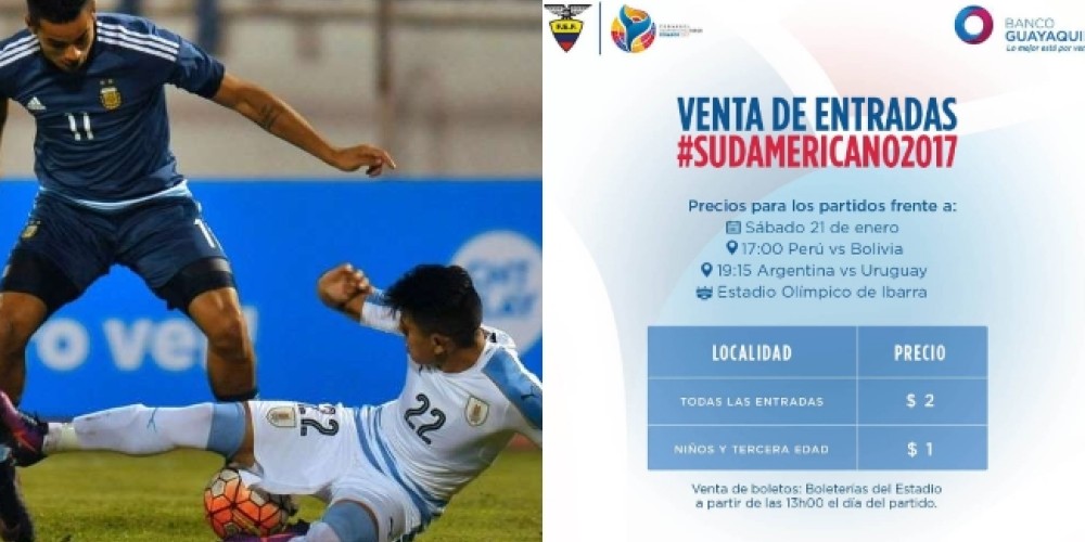 La historia del ins&oacute;lito precio para ver a Argentina en el Sudamericano Sub 20