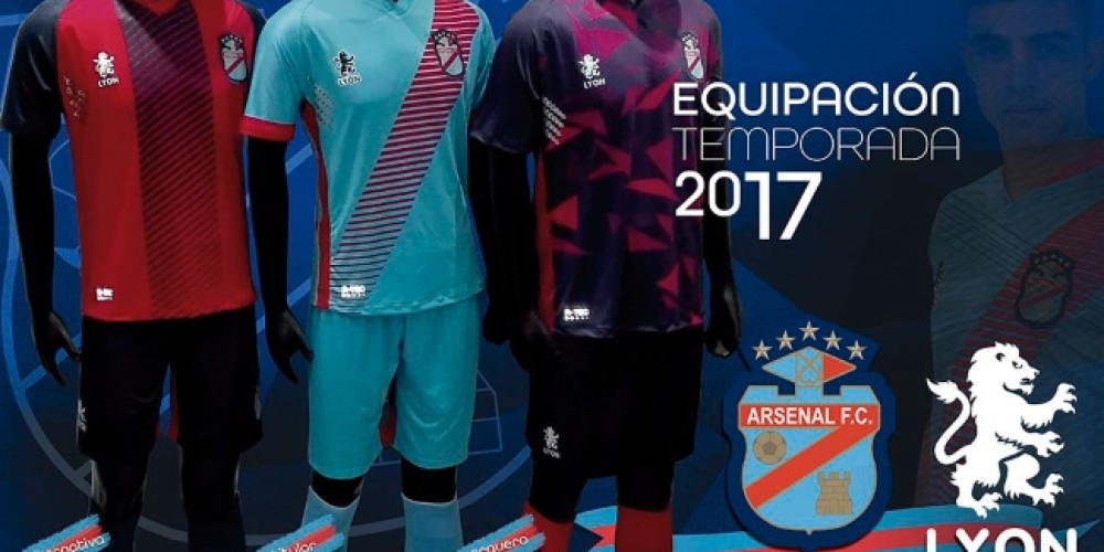 Arsenal de Sarand&iacute; present&oacute; sus nuevas camisetas Lyon