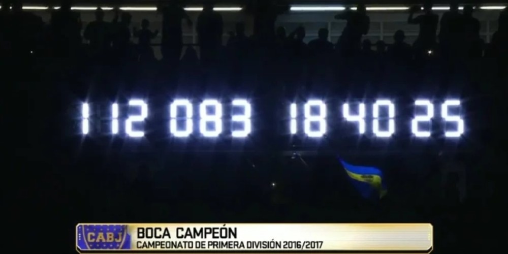 El nuevo reloj de La Bombonera que cuenta los a&ntilde;os del club en Primera Divisi&oacute;n
