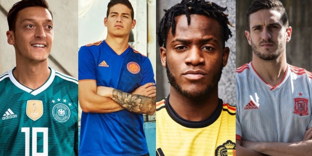 Colombia, Espa&ntilde;a, Alemania y otras selecciones presentaron su camiseta alternativa para Rusia 2018 
