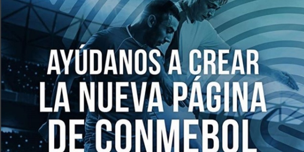 CONMEBOL lanza una campa&ntilde;a abierta para el redise&ntilde;o de su p&aacute;gina web