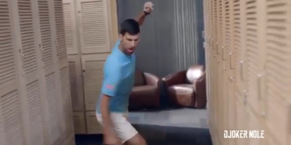 El nuevo comercial de Novak Djokovic bailando en el vestuario