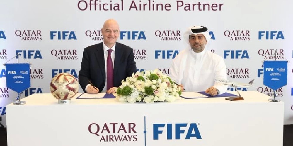 La FIFA renov&oacute; su vinculo con Qatar Airways hasta el 2030