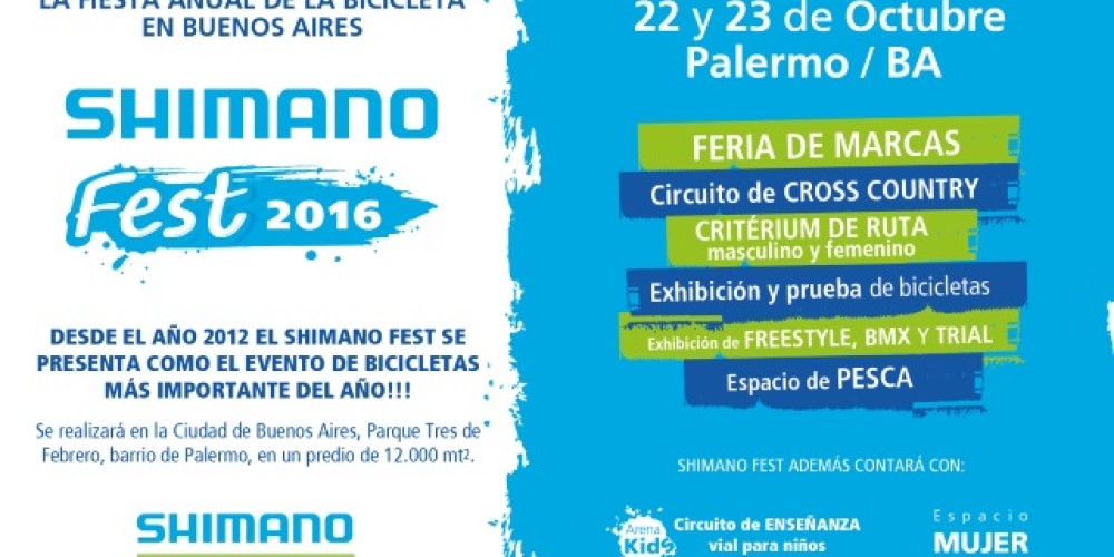 Se viene el Shimano Fest 2016 en Buenos Aires