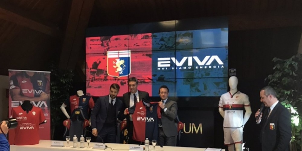 El Genoa present&oacute; a una compa&ntilde;&iacute;a de electricidad como su nuevo sponsor para la Copa de Italia