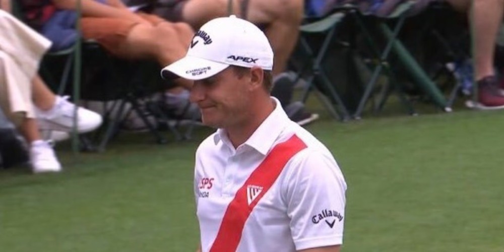 El golfista fan&aacute;tico de River que particip&oacute; del Masters de Augusta con una chomba del equipo