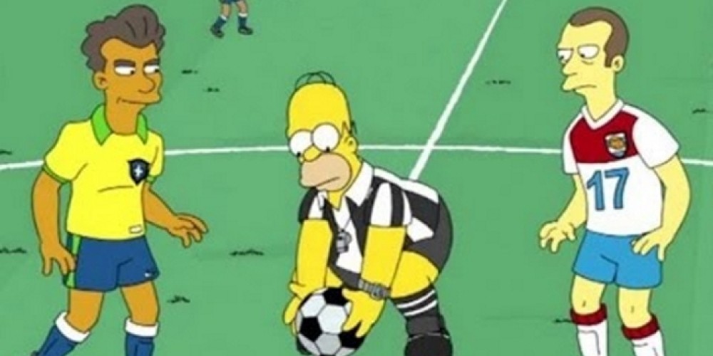 30 a&ntilde;os de Los Simpsons; los futbolistas que aparecieron en la serie