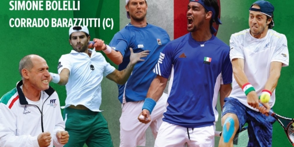 Se confirm&oacute; el equipo italiano para visitar a Argentina en la Copa Davis