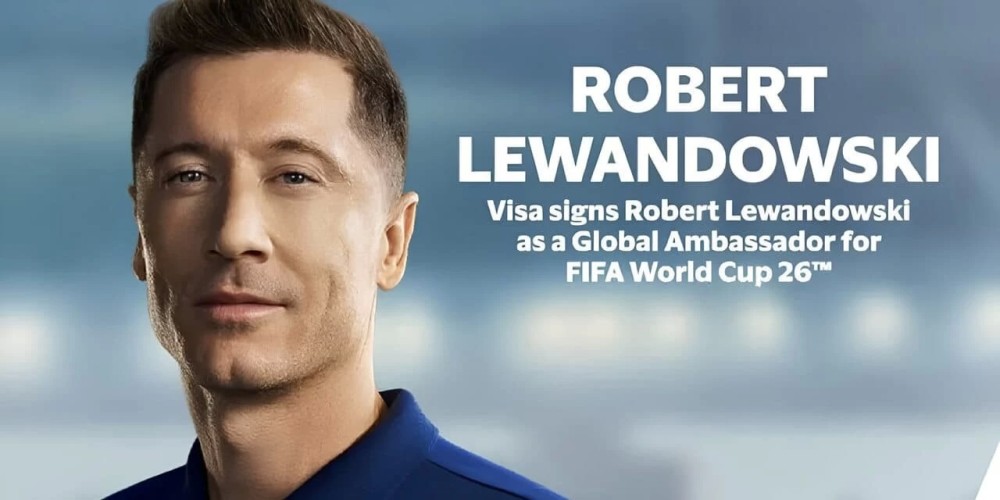 Lewandowski ser&aacute; la nueva imagen global de Visa rumbo a la Copa del Mundo 2026