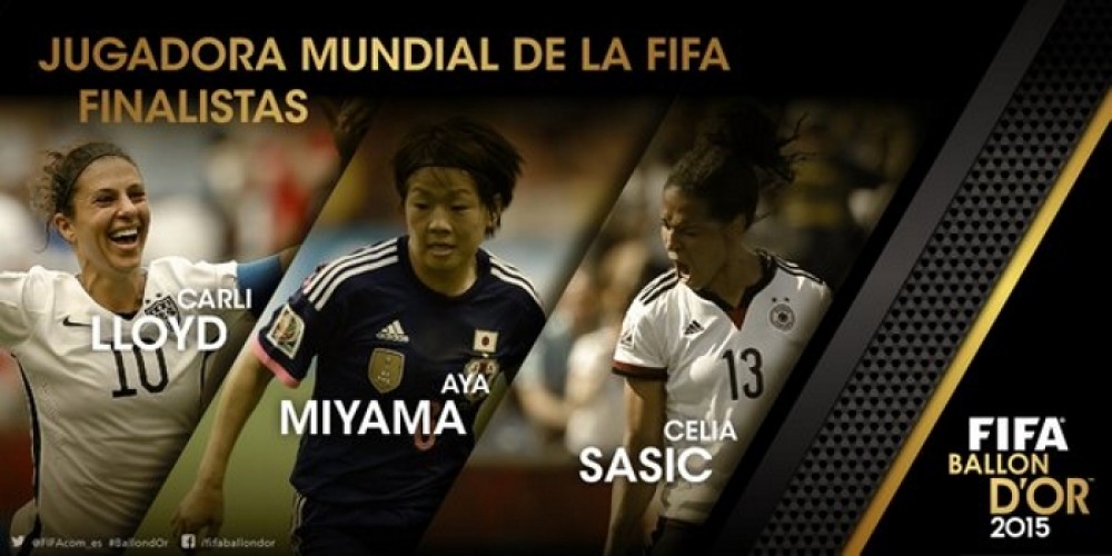 Las tres nominadas a mejor jugadora del mundo de la FIFA