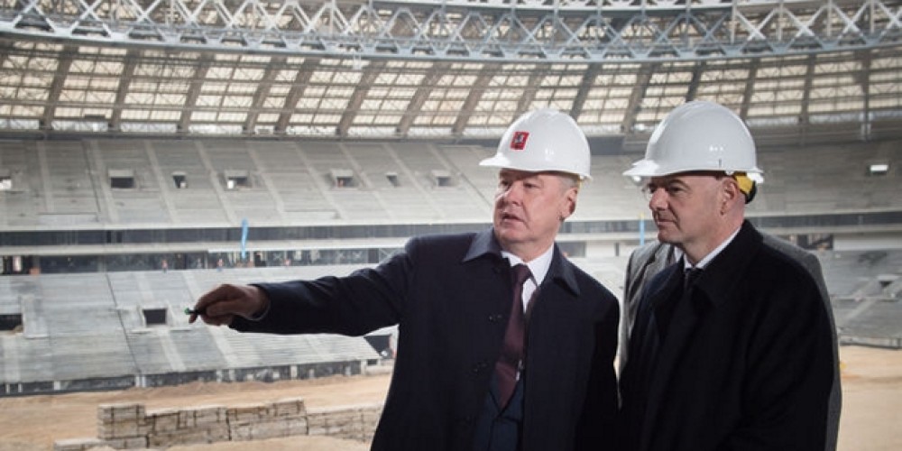 As&iacute; avanzan las obras en el estadio de la final de Rusia 2018
