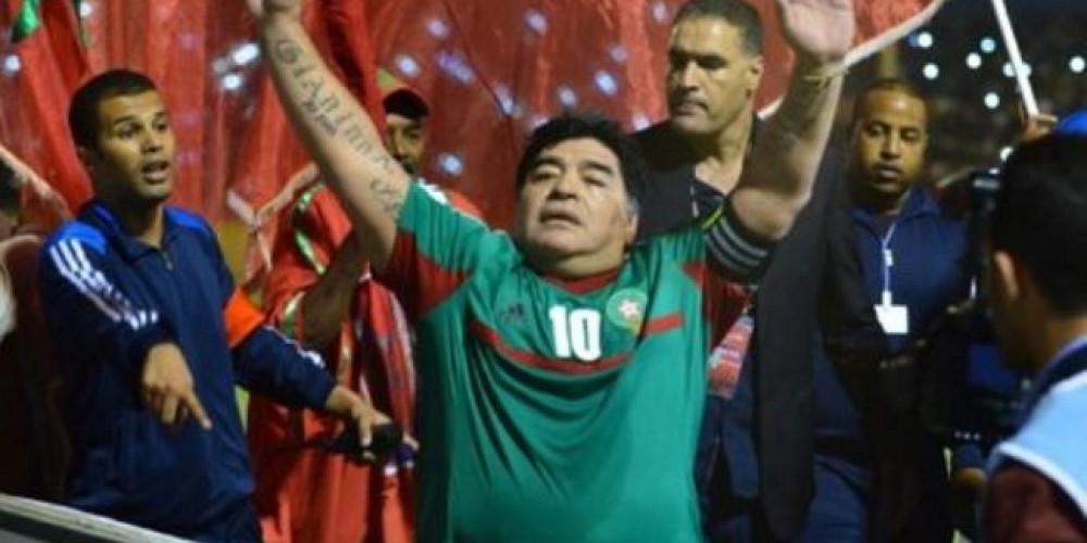Maradona fue invitado a un partido en Marruecos