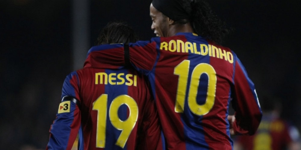Messi record&oacute; las cinco mejores asistencias de Ronaldinho 