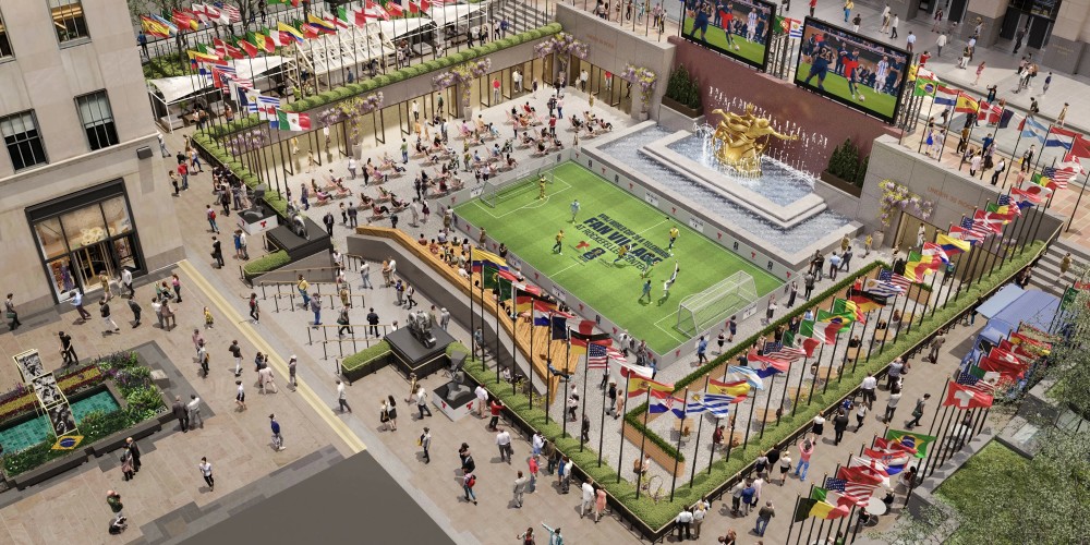 El Mundial 2026 tendr&aacute; su experiencia fan m&aacute;s ic&oacute;nica en el Rockefeller Center