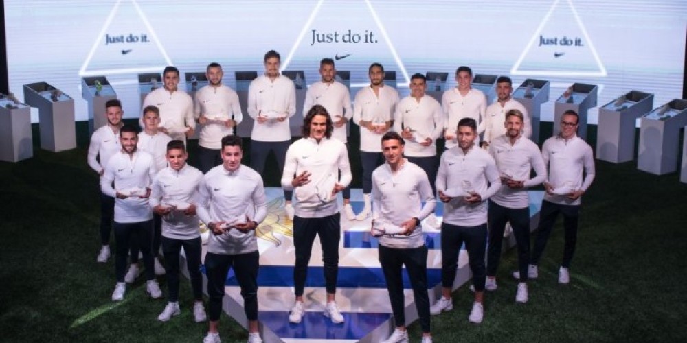 Seleccionados uruguayos presentaron la nueva l&iacute;nea de botines Nike para el Mundial