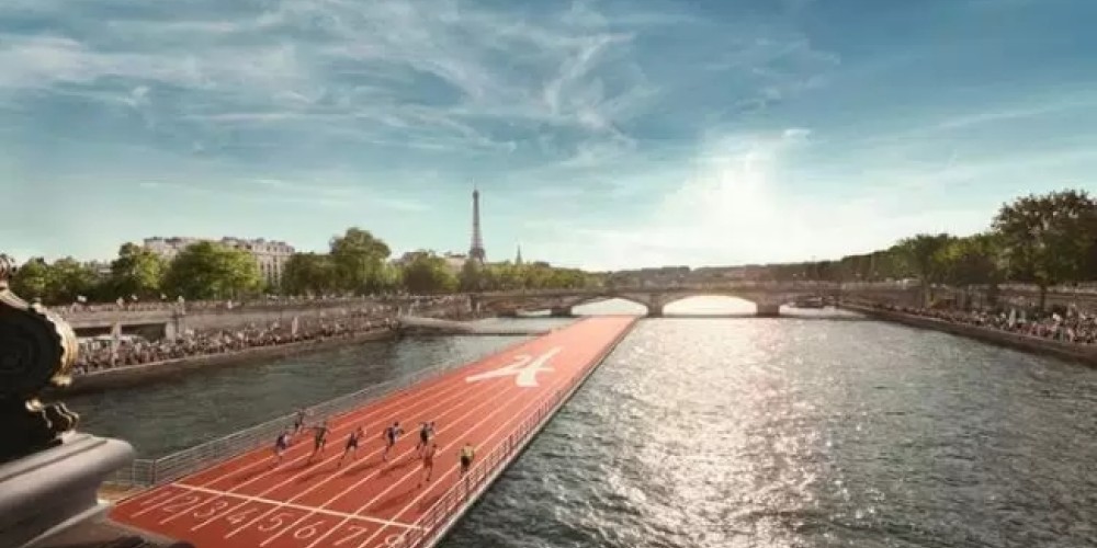 Paris se prepara para los Juegos Ol&iacute;mpicos de 2024 con una pista flotante sobre el R&iacute;o Sena 