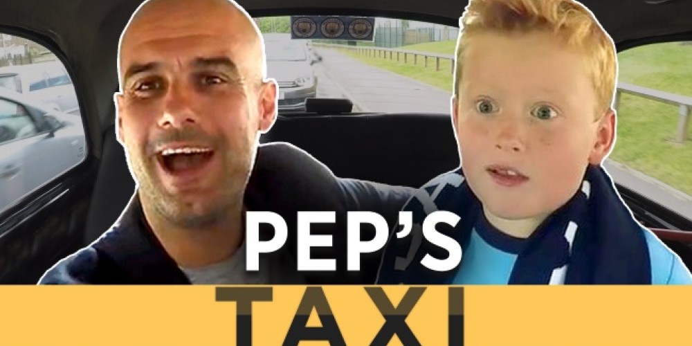 El Show de Pep: el DT del City sorprendi&oacute; a un joven hincha en un taxi