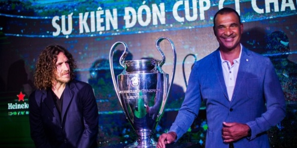 El trofeo de la Champions llega a Colombia de la mano de Carles Puyol