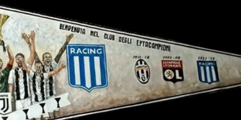 Racing homenajea a la Juventus en la previa del partido frente a Central