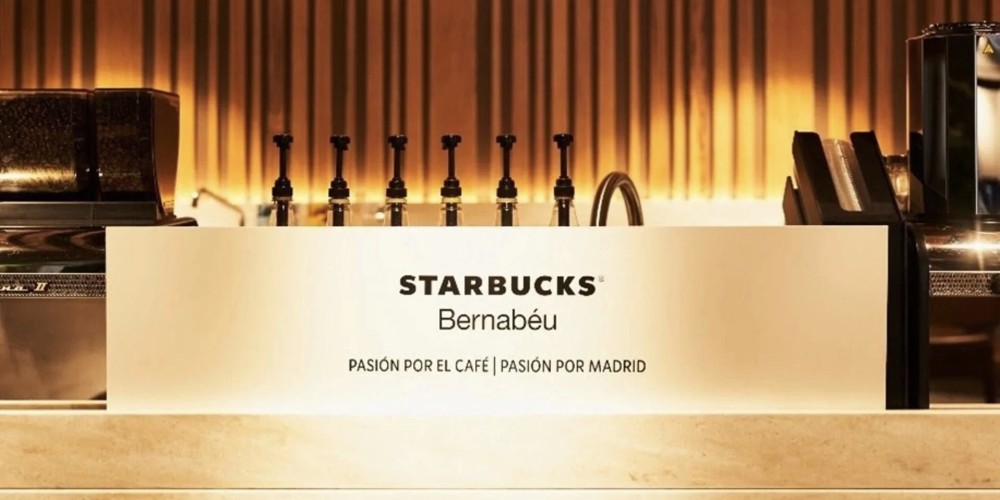 El Real Madrid se alió con Starbucks: el más grande de España y el primero en un estadio