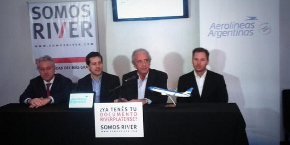River presentó su alianza con Aerolíneas Argentinas