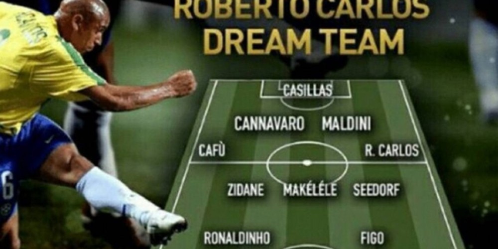 Roberto Carlos devel&oacute; su Once Ideal sin Messi ni Cristiano Ronaldo