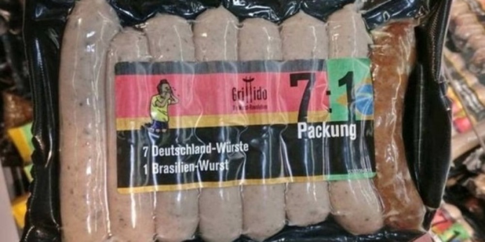El 7 a 1 de Alemania a Brasil no se olvida e incluso sirve para vender salchichas en el supermercado