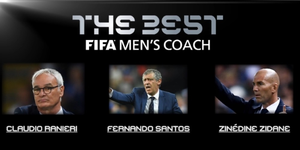Ranieri, Zidane y Santos son los finalistas al mejor entrenador del a&ntilde;o de la FIFA