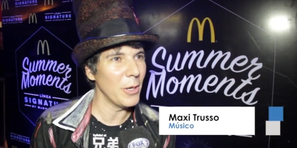 Maxi Trusso, músico: "Es una satisfacción que McDonald’s me llame para un evento así"