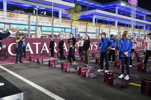 Djokovic sorprende a Colapinto en una activación previa al GP