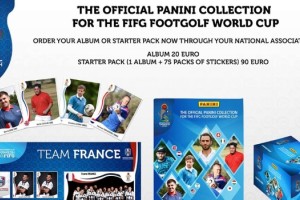 Panini present&oacute; el &aacute;lbum de figuritas para el Mundial de Footgolf 