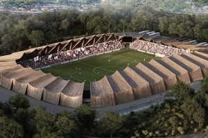 El inédito estadio sostenible que se hará en Japón: únicamente hecho con madera