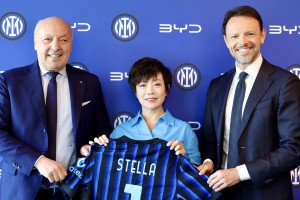 El Inter de Milán anunció una asociación con el fabricante de autos BYD