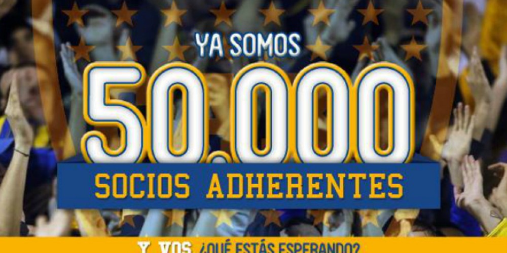 Boca Juniors superó los 50.000 socios adherentes