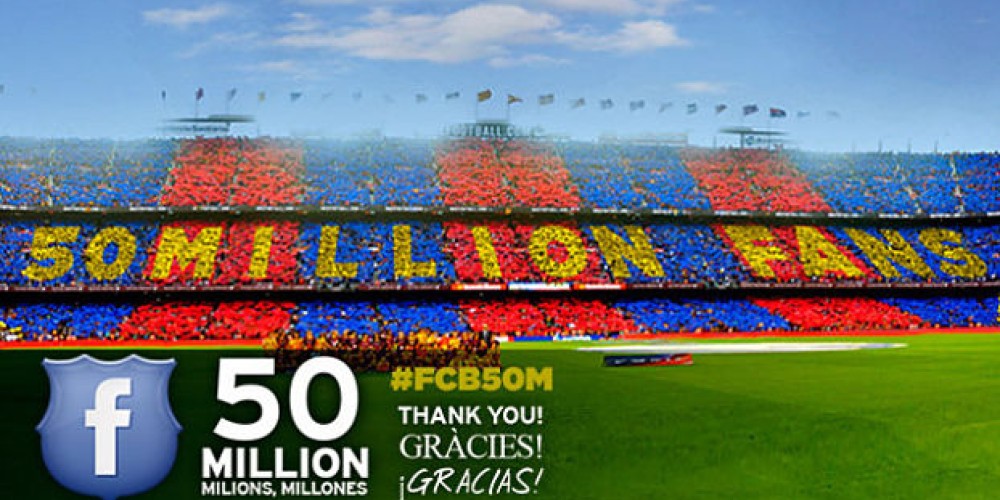 Barcelona supera los 50 millones de fans en Facebook