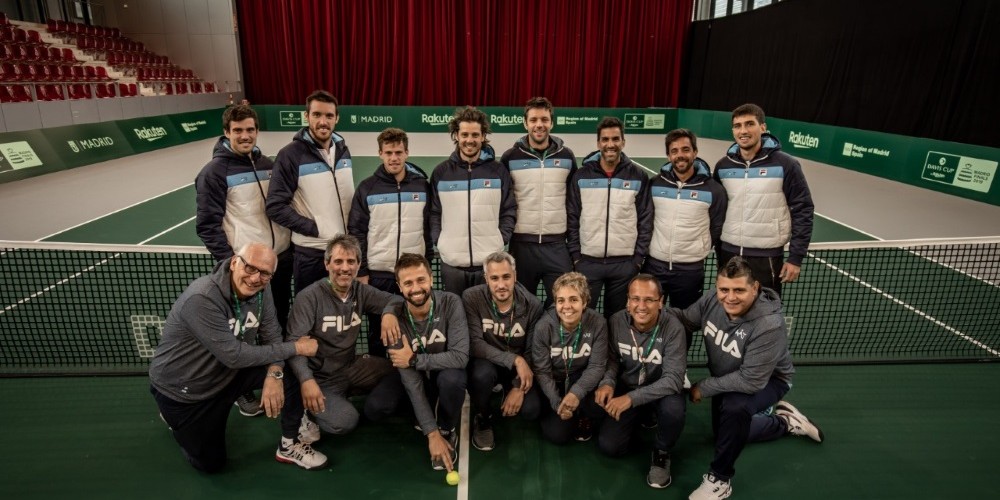 La Selección Argentina de Tenis llegó a Madrid y se prepara para la Copa Davis