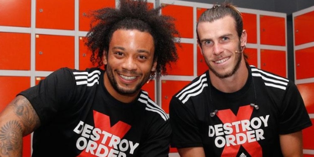 Bale y Marcelo fueron jurados de un torneo de freestyle junto a adidas en Madrid