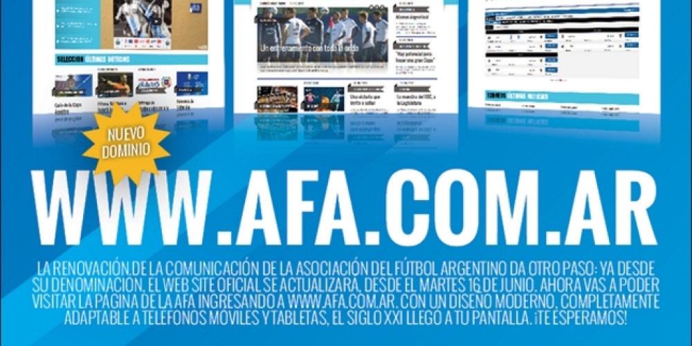 La AFA presentar&aacute; su nuevo sitio web