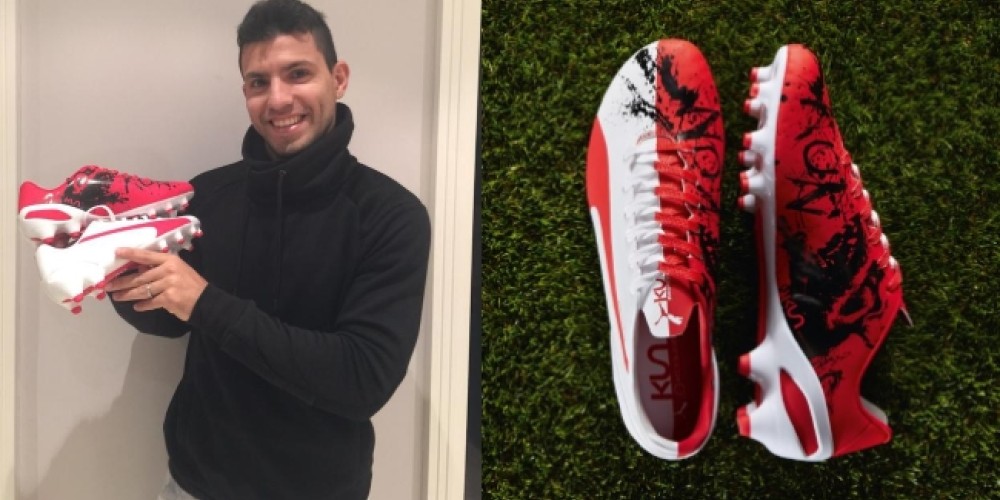 Ag&uuml;ero homenajea a Indepediente en sus nuevos botines Puma