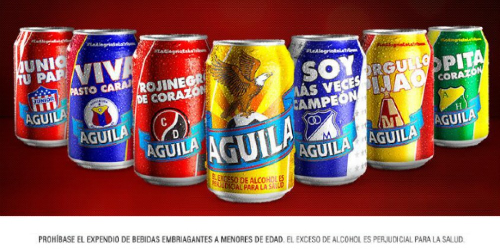 Cerveza Aguila lanza latas especiales de clubes colombianos