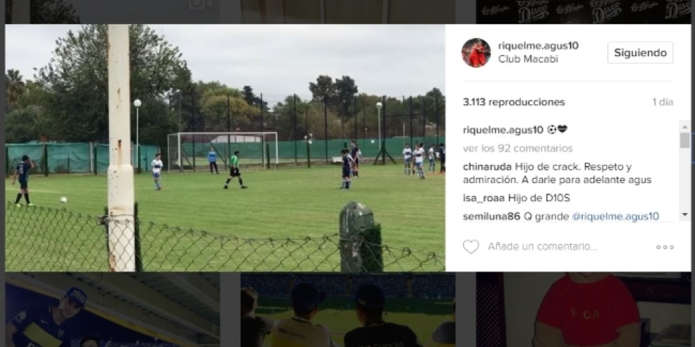 El impresionante gol de tiro libre que marc&oacute; el hijo de Riquelme con su club