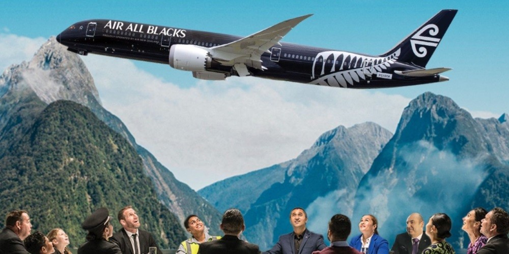 Jugadores hist&oacute;ricos de los All Blacks participan del nuevo video de seguridad de Air New Zealand