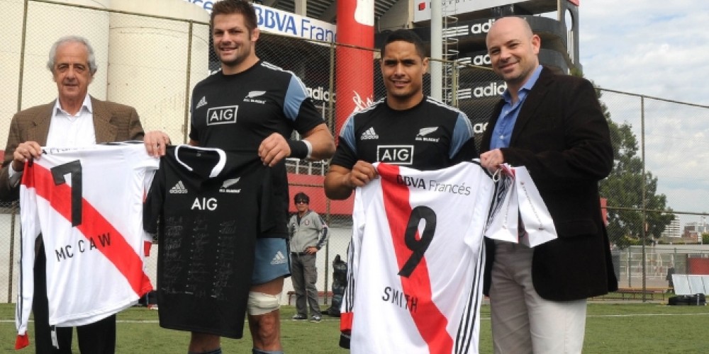 Los All Blacks se entrenaron en River