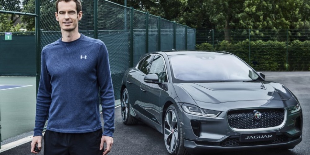 Andy Murray se vuelve el&eacute;ctrico con Jaguar I-PACE