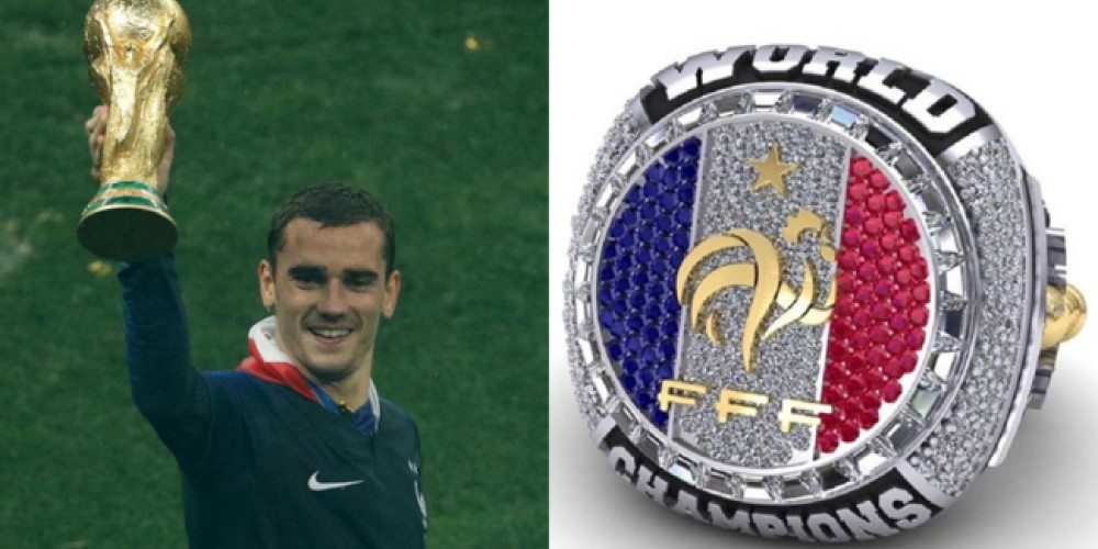 El anillo de campe&oacute;n compuesto de oro y diamantes que coronar&iacute;a a la Selecci&oacute;n de Francia