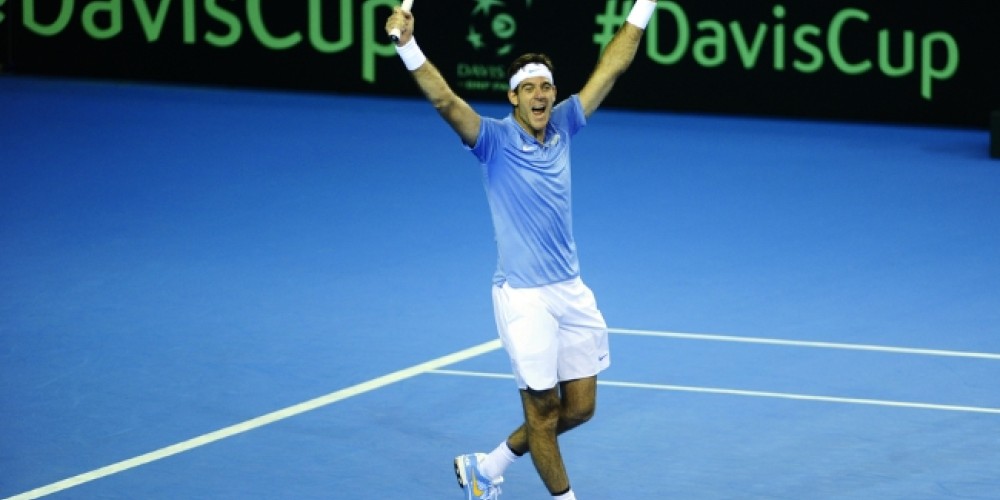 Sin jugar, Del Potro podría ayudar a Argentina en la Copa Davis