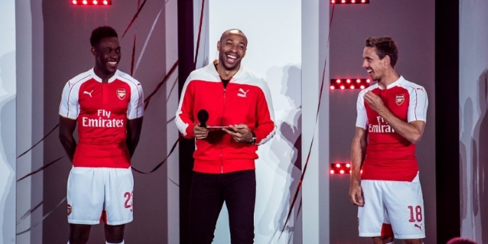 Junto a Thierry Henry, Puma presentó las nuevas camisetas del Arsenal