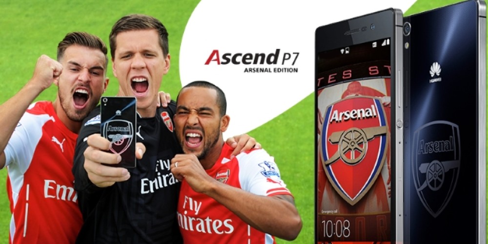 Arsenal lanzó el Ascend P7, su smartphone oficial junto a Huawei