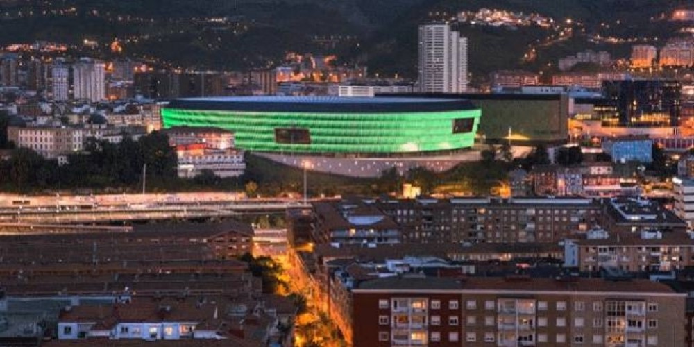 El estadio español que iluminó su fachada de verde por el ‘Día Mundial en contra de las drogas’